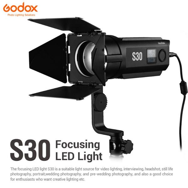 godox s30 30w focusing led spotlight brightness 5600k cri 96+ for wedding portrait video pgraphy lighting camera p lamp
godox s30 30w focusing led spotlight brightness 5600k cri 96+ for wedding portrait video pgraphy lighting camera p lamp