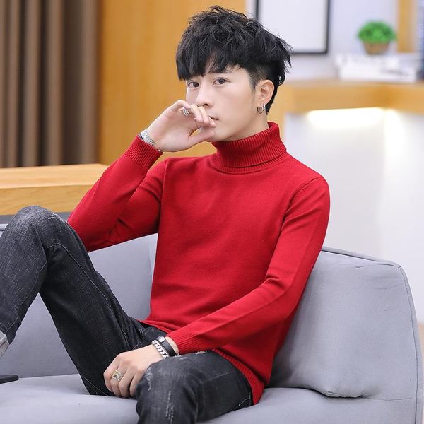 men's sweater men's spring autumn new leisure new high collar sweater korean fashion personality handsome, White;black 
men's sweater men's spring autumn new leisure new high collar sweater korean fashion personality handsome, White;black