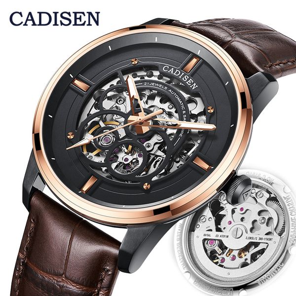cadisen automatic mechanical watch men hollow skeleton miyota 8n24 watches male sport wrist watch relogio masculino, Slivery;brown
cadisen automatic mechanical watch men hollow skeleton miyota 8n24 watches male sport wrist watch relogio masculino, Slivery;brown