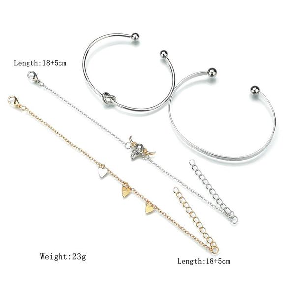 4 шт / комплект моды bull head shape braceletsbangles набор для женщин богемское ювелирные изделия браслеты шарма ручной работы браслет bt20, Golden;silver
4 шт / комплект моды bull head shape braceletsbangles набор для женщин богемское ювелирные изделия браслеты шарма ручной работы браслет bt20, Golden;silver