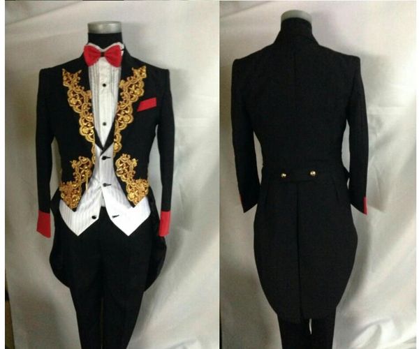 2020 dressed male tuxedos as court stage host embroidered magic swallowtail formal wedding dress ffoq, Black;brown
2020 dressed male tuxedos as court stage host embroidered magic swallowtail formal wedding dress ffoq, Black;brown