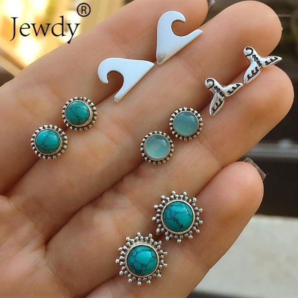 6 pairs/set mermaid wave women stone bohemian stud earrings for women boucle d'oreille jewelry dazzling brincos party1, Golden;silver
6 pairs/set mermaid wave women stone bohemian stud earrings for women boucle d'oreille jewelry dazzling brincos party1, Golden;silver