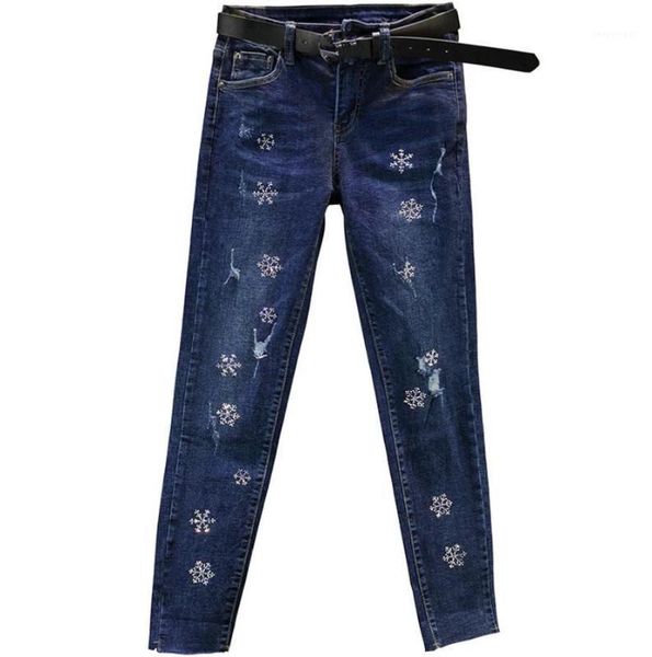 dark blue jeans women's autumn 2020 new european style stretch slim high waist diamond feet denim pants r15131
dark blue jeans women's autumn 2020 new european style stretch slim high waist diamond feet denim pants r15131
