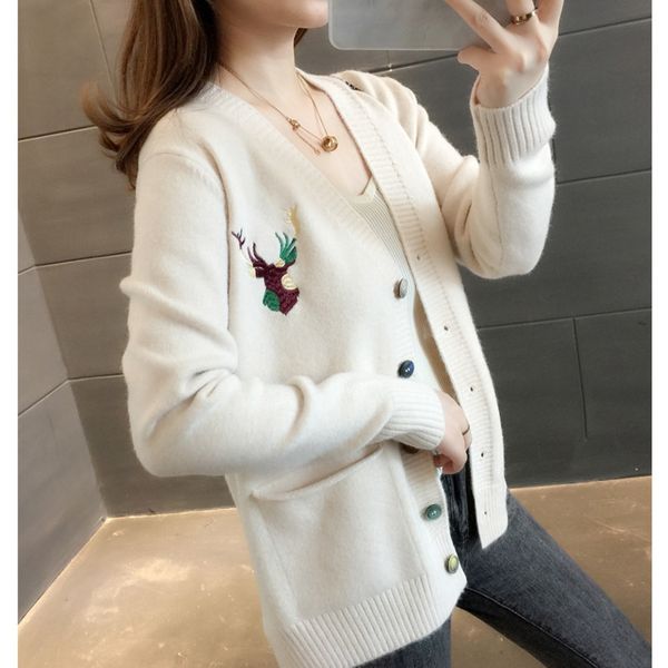 2020 autumn winter sweater new fashion women's t-shirt versatile coat sweatert-shirt sweaterand comfortable cardigan loose wear student, White;black
2020 autumn winter sweater new fashion women's t-shirt versatile coat sweatert-shirt sweaterand comfortable cardigan loose wear student, White;black