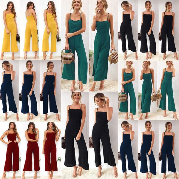 women casual spaghetti strap print jumpsuits romper casual overalls for female solid female streetwear soft clothing, Black;white
women casual spaghetti strap print jumpsuits romper casual overalls for female solid female streetwear soft clothing, Black;white