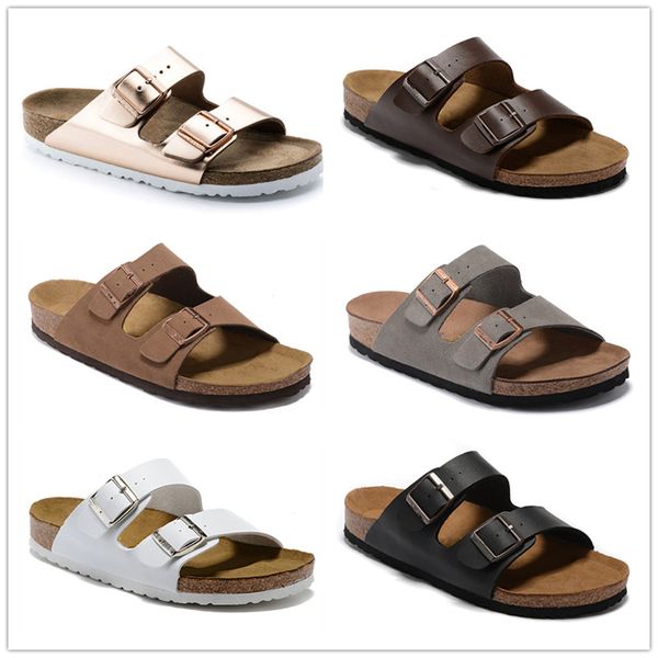 

Arizona luxury designer Slippers Mens Womens Beach Sandals Shoes Top Quality Slide Summer Fashion Wide Flat Cork Slippers Flip Flop Size 34-47, Clear