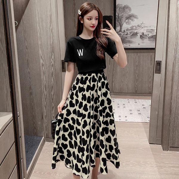summer women high waist peach heart print chiffon skirts women casual long midi skirts ladies fashion a-line big swing skirt, Black
summer women high waist peach heart print chiffon skirts women casual long midi skirts ladies fashion a-line big swing skirt, Black
