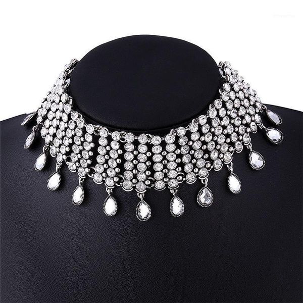 luxury crystal rhinestone pendant necklaces bohemian collar choker statement bib necklace women fashion jewelry bijoux1, Golden;silver
luxury crystal rhinestone pendant necklaces bohemian collar choker statement bib necklace women fashion jewelry bijoux1, Golden;silver