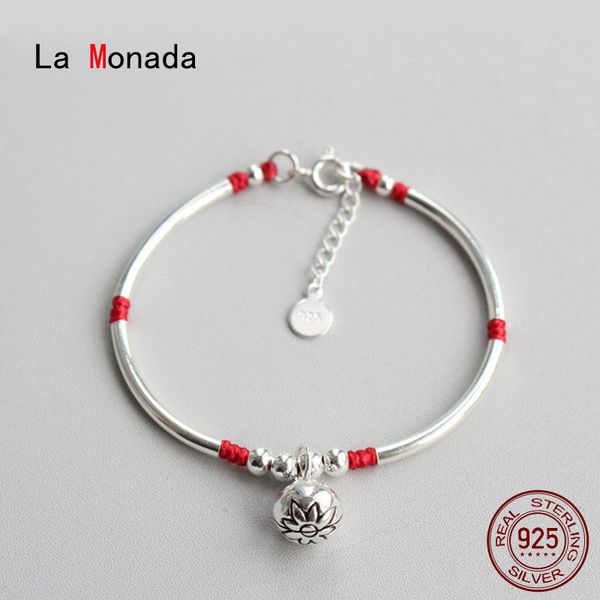 la monada red thread for hand 925 sterling silver bracelet bell tube red thread string rope bracelets for women silver 925 1028, Black
la monada red thread for hand 925 sterling silver bracelet bell tube red thread string rope bracelets for women silver 925 1028, Black