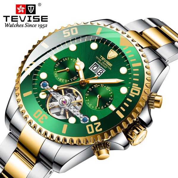 tevise mens watches men stainless steel automatic mechanical watch fashion male tourbillon skeleton wristwatch relogio masculino, Slivery;brown
tevise mens watches men stainless steel automatic mechanical watch fashion male tourbillon skeleton wristwatch relogio masculino, Slivery;brown