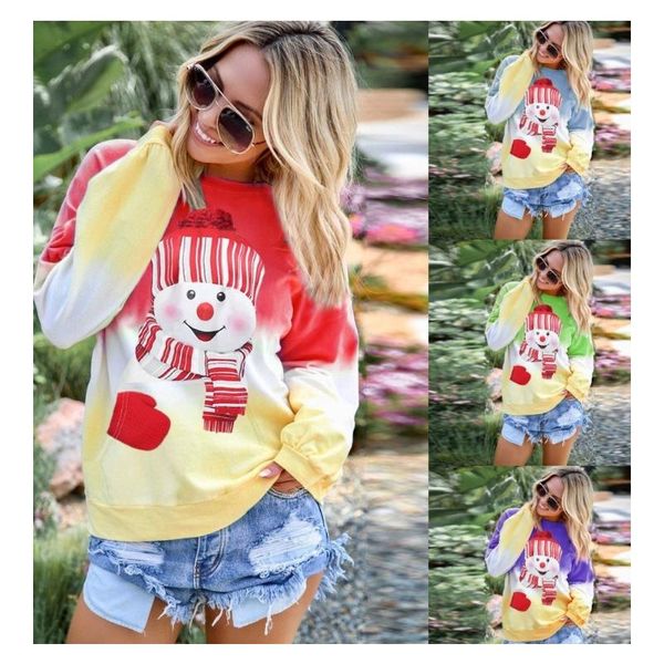 womens autumn and winter casual long sleeves blouses rainbow gradient snowman printing jumpers comfort round neck t-shirts, White
womens autumn and winter casual long sleeves blouses rainbow gradient snowman printing jumpers comfort round neck t-shirts, White