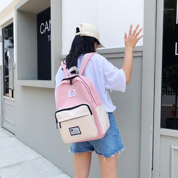 large capacity schoolbags for teenager girls women backpack stitching nylon bag leisure sports bag school backpack mochila1
large capacity schoolbags for teenager girls women backpack stitching nylon bag leisure sports bag school backpack mochila1
