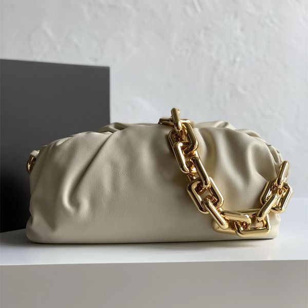 newly added gold square chain as decoration can be used as a shoulder strap circle bag 620230 soft package type rough metal pieces bags
newly added gold square chain as decoration can be used as a shoulder strap circle bag 620230 soft package type rough metal pieces bags