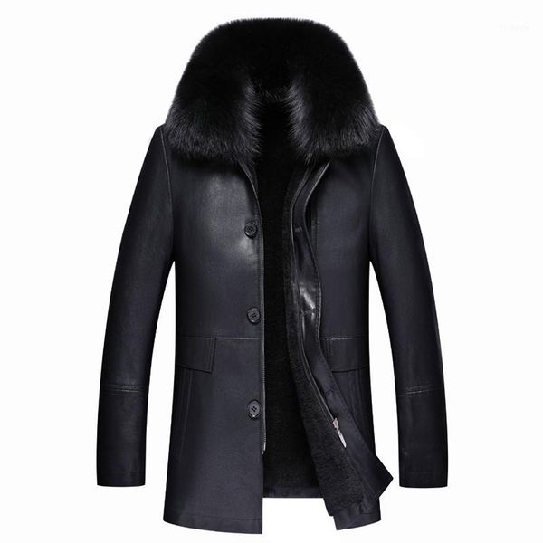 30 degree warm leather jacket for fur collar one winter jacket new men's winter fashion thick warm leather1, Black
30 degree warm leather jacket for fur collar one winter jacket new men's winter fashion thick warm leather1, Black