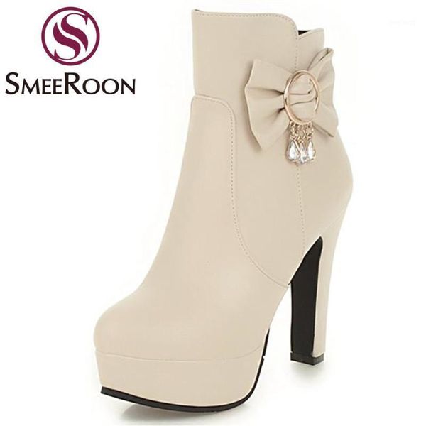 smeeroon winter boots bowtie rhinestone high heels zipper platform boots elegant women's shoes female large size ankle1, Black
smeeroon winter boots bowtie rhinestone high heels zipper platform boots elegant women's shoes female large size ankle1, Black