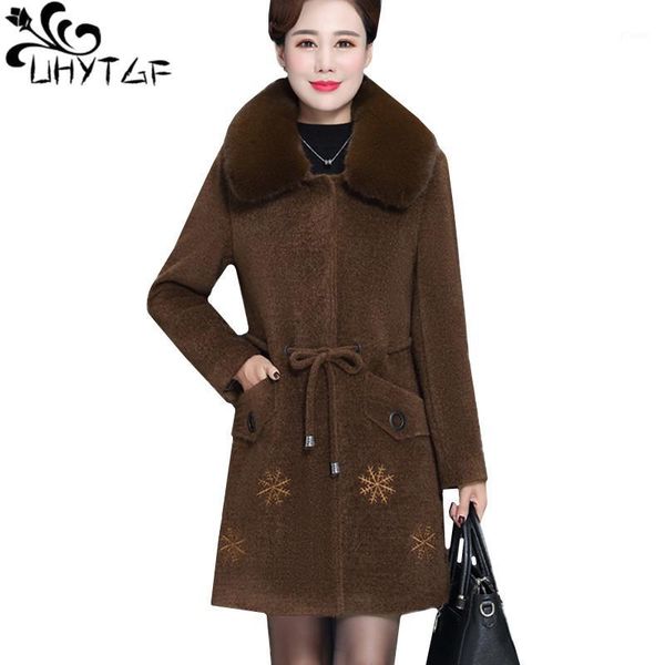 uhytgf plus size jacket women quality imitation mink cashmere autumn winter wool coat fashion fur collar elegant female 4911, Black
uhytgf plus size jacket women quality imitation mink cashmere autumn winter wool coat fashion fur collar elegant female 4911, Black