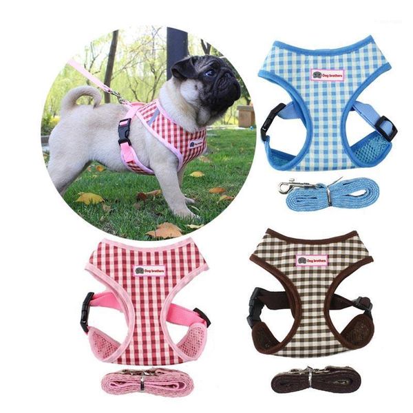 dog harness with leash adjustable plaid chest vest for dog soft breathable collar for small medidum dogs1
dog harness with leash adjustable plaid chest vest for dog soft breathable collar for small medidum dogs1