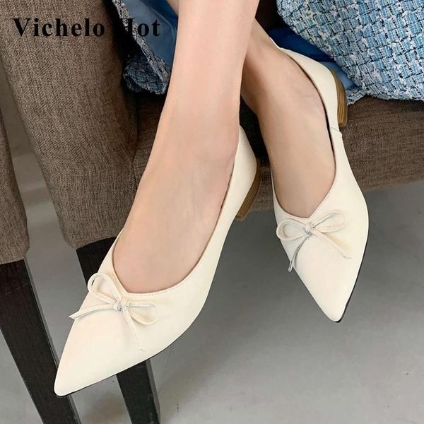 dress shoes vichelo autumn limited customization genuine leather pointed toe low heel breathable bowtie young lady daily pumps l331, Black
dress shoes vichelo autumn limited customization genuine leather pointed toe low heel breathable bowtie young lady daily pumps l331, Black