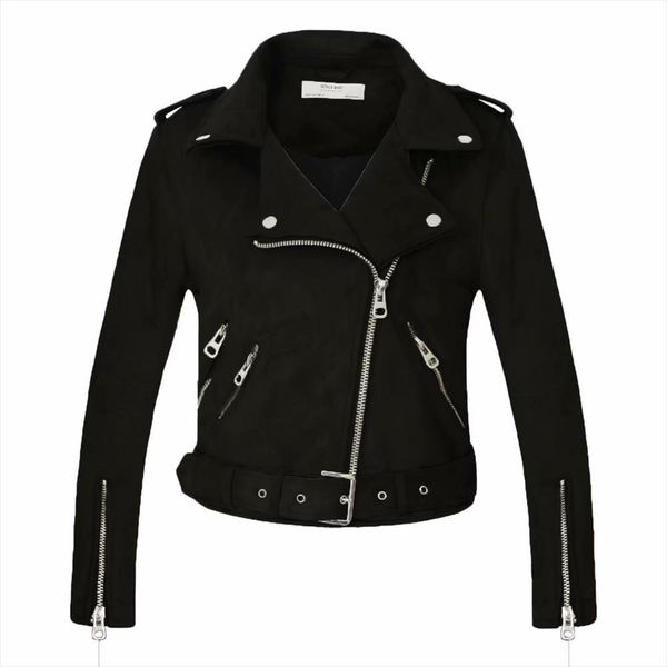 2020 women autumn winter thick fake suede faux leather jackets sash lady matte motorcycle coats biker zippers street outwear, Black
2020 women autumn winter thick fake suede faux leather jackets sash lady matte motorcycle coats biker zippers street outwear, Black