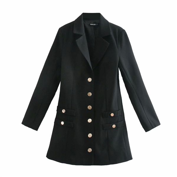 2021 new elegant girlish gold dress fashion ladies pocket dresses streetwear chic girly turtleneck carving blazer-dresses qgtt, Black;gray
2021 new elegant girlish gold dress fashion ladies pocket dresses streetwear chic girly turtleneck carving blazer-dresses qgtt, Black;gray