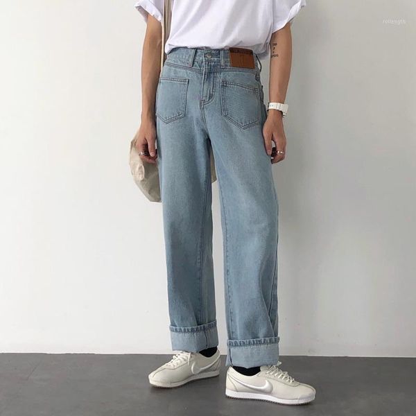 ewq / men's wear anti-design new korean high waist chicfashion blue jeans 2020 vintage new personal loose straight jeans 9y26581
ewq / men's wear anti-design new korean high waist chicfashion blue jeans 2020 vintage new personal loose straight jeans 9y26581