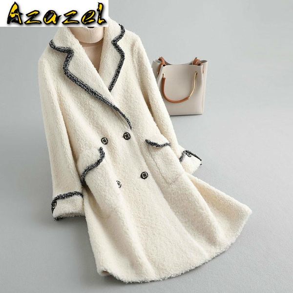 women's fur & faux real coat female sheep shearling jacket winter women wool coats korean long jackets manteau femme 2021 kj4860, Black
women's fur & faux real coat female sheep shearling jacket winter women wool coats korean long jackets manteau femme 2021 kj4860, Black