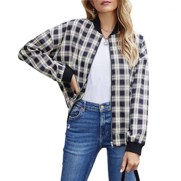 women's jackets women fashion plaid print bomber jacket casual long sleeve zip up loose coat with pockets autumn short streetwear1, Black;brown
women's jackets women fashion plaid print bomber jacket casual long sleeve zip up loose coat with pockets autumn short streetwear1, Black;brown