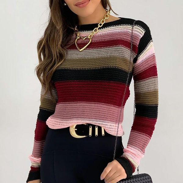 fsda o neck stripe long sleeve sweater women casual 2020 autumn winter jumper loose warm knitted pullover knitwear bbywqf lg2010, White;black
fsda o neck stripe long sleeve sweater women casual 2020 autumn winter jumper loose warm knitted pullover knitwear bbywqf lg2010, White;black