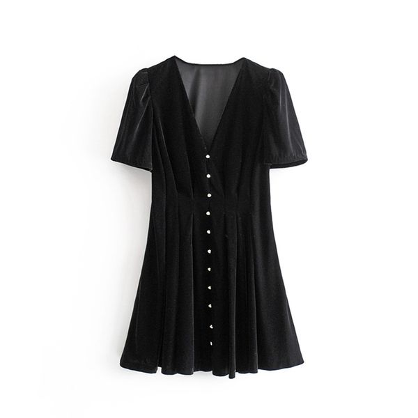 new fashion v-collar short sleeve single-row button velvet short dress for autumn women in 2021, Black;gray
new fashion v-collar short sleeve single-row button velvet short dress for autumn women in 2021, Black;gray