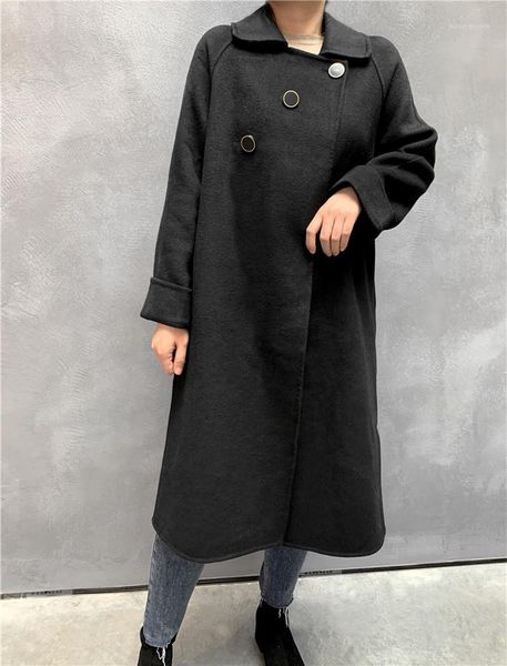 women's wool & blends high-end hand-stitched women double-sided cashmere coat winter black korean knee over lapel thickened jacket1
women's wool & blends high-end hand-stitched women double-sided cashmere coat winter black korean knee over lapel thickened jacket1