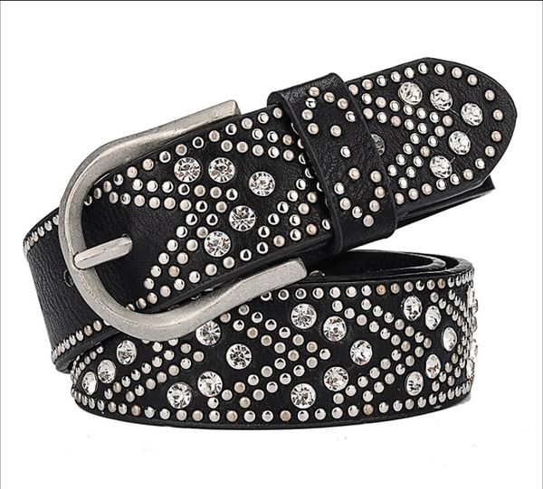 new style ladies belt fashion cool rivet rhinestone ladies belt ladies pin buckle belt, Black;brown
new style ladies belt fashion cool rivet rhinestone ladies belt ladies pin buckle belt, Black;brown