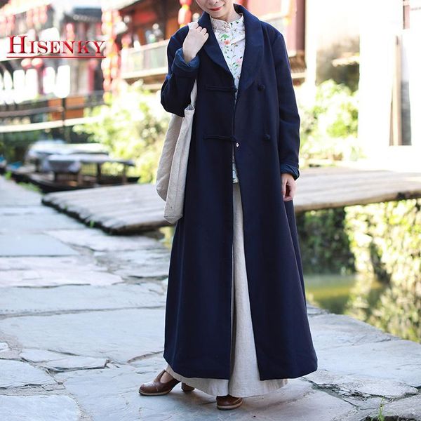 hisenky x-long trenchcoat for women 2019 autumn winter jacket chinese style turn-down collar outwear wool blend thick dust coat1, Tan;black
hisenky x-long trenchcoat for women 2019 autumn winter jacket chinese style turn-down collar outwear wool blend thick dust coat1, Tan;black