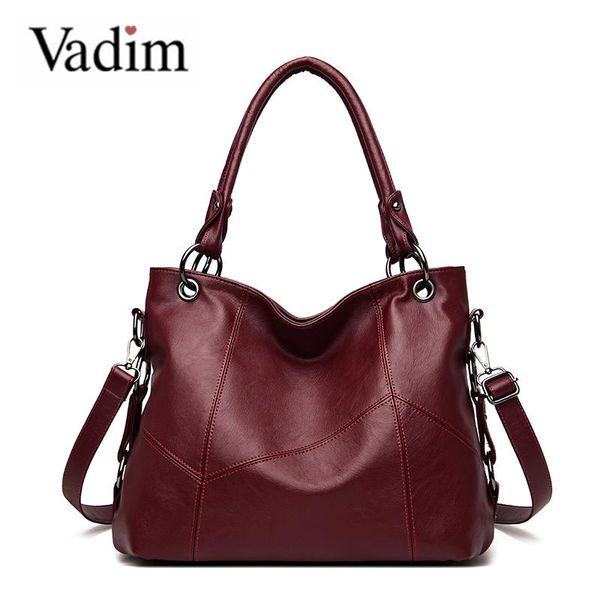 vadim large capacity casual totes bag women handbags soft leather handles bag shoulder bags for women sac femme