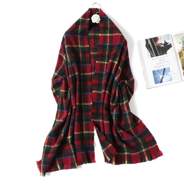 cashmere winter scarf women warm pashmina plaid shawl lady wraps thick knit female blanket bandana scarves design y201024, Blue;gray
cashmere winter scarf women warm pashmina plaid shawl lady wraps thick knit female blanket bandana scarves design y201024, Blue;gray