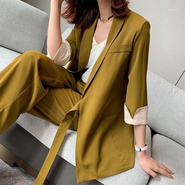 2020 new summer spring women lace up pant suit notched blazer jacket & wide leg pant office wear suits female sets plus size 5xl1, White;black
2020 new summer spring women lace up pant suit notched blazer jacket & wide leg pant office wear suits female sets plus size 5xl1, White;black