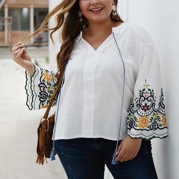 autumn large size women's t-shirt 4xl 5xl 6xl 7xl 8xl fashion national wind embroidery long-sleeved bust 138cm1, White
autumn large size women's t-shirt 4xl 5xl 6xl 7xl 8xl fashion national wind embroidery long-sleeved bust 138cm1, White
