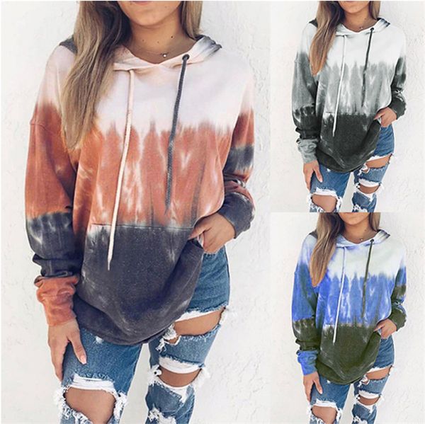 tie dyed women hoodies fashion loose long sleeve drawstring hooded hoodies pullover autumn women designers clothes, Black
tie dyed women hoodies fashion loose long sleeve drawstring hooded hoodies pullover autumn women designers clothes, Black