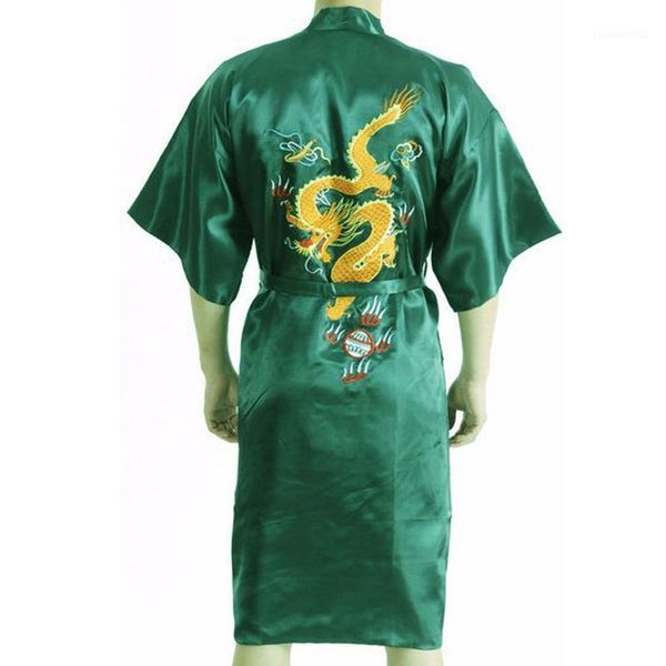 men's sleepwear summer green chinese men's traditional robe bathrobe novelty embroider dragon kimono gown plus s-xxxl 0110071, Black;brown
men's sleepwear summer green chinese men's traditional robe bathrobe novelty embroider dragon kimono gown plus s-xxxl 0110071, Black;brown