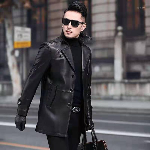 haining head layer sheep leather leather coat men's spring and autumn suit collar windbreaker men's medium long coat1, Tan;black
haining head layer sheep leather leather coat men's spring and autumn suit collar windbreaker men's medium long coat1, Tan;black