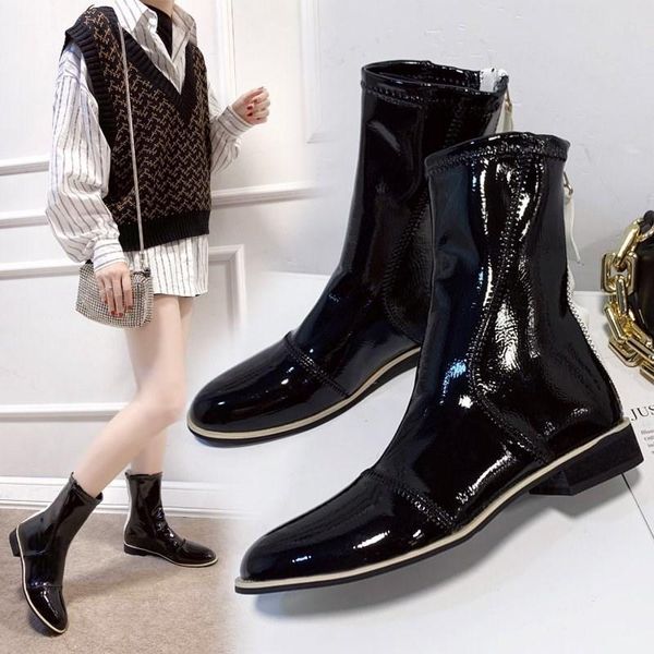 shoes fashion boots woman booties ladies low heels booties boots-women winter footwear round toe punk rubber 2020, Black
shoes fashion boots woman booties ladies low heels booties boots-women winter footwear round toe punk rubber 2020, Black