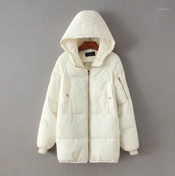 2019 winter new fashion womens casual long thick loose hooded coat winter jacket cotton clothes z1061, Black;white 
2019 winter new fashion womens casual long thick loose hooded coat winter jacket cotton clothes z1061, Black;white