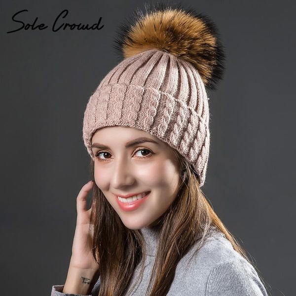 beanie/skull caps sole crowd autumn winter warm knitted twist wool hats for women with natural raccoon fur pompom fashion hat female beanies, Blue;gray
beanie/skull caps sole crowd autumn winter warm knitted twist wool hats for women with natural raccoon fur pompom fashion hat female beanies, Blue;gray