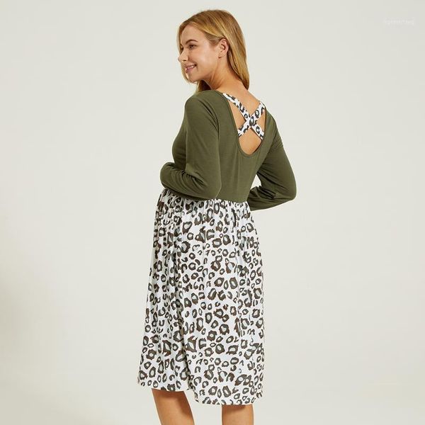 patpat 2021 new arrivalmaternity round collar leopard full print green knee length a long-sleeve nursing dress1, White
patpat 2021 new arrivalmaternity round collar leopard full print green knee length a long-sleeve nursing dress1, White