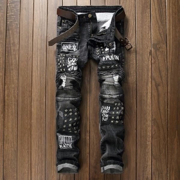 mens casual straight jeans retro mens new fashion mens stylist black jeans skinny ripped destroyed stretch slim fit hop hop pants, Blue
mens casual straight jeans retro mens new fashion mens stylist black jeans skinny ripped destroyed stretch slim fit hop hop pants, Blue