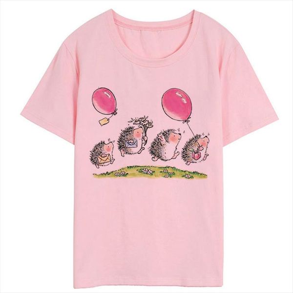 cartoon hedgehog print new casual pink t shirt women summer vogue short sleeve neck t shirt harajuku style tshirt, White
cartoon hedgehog print new casual pink t shirt women summer vogue short sleeve neck t shirt harajuku style tshirt, White