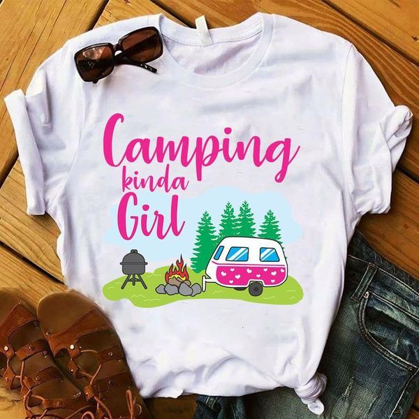 women lady t shirt camping kinda girl printed tshirt ladies short sleeve tee shirt women female clothes graphic t-shirt, White
women lady t shirt camping kinda girl printed tshirt ladies short sleeve tee shirt women female clothes graphic t-shirt, White