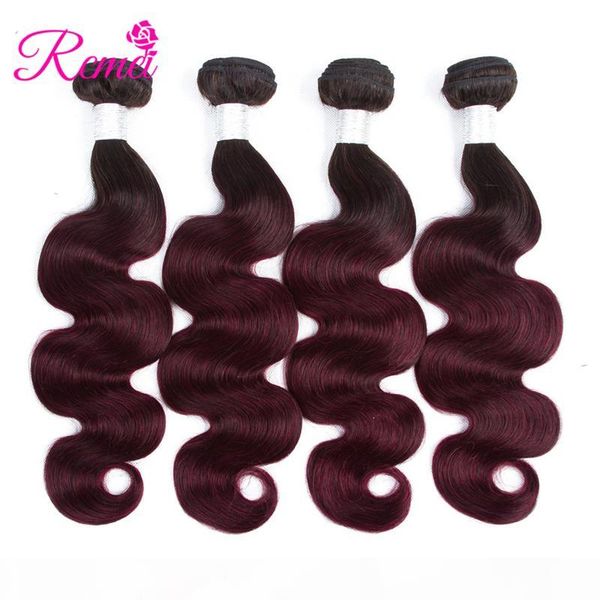 rcmei 4 pcs pre-colored body wave brazilian human hair weave bundles ombre blonde 1b 99j remy hair weft extensions 10-26 inch, Black
rcmei 4 pcs pre-colored body wave brazilian human hair weave bundles ombre blonde 1b 99j remy hair weft extensions 10-26 inch, Black