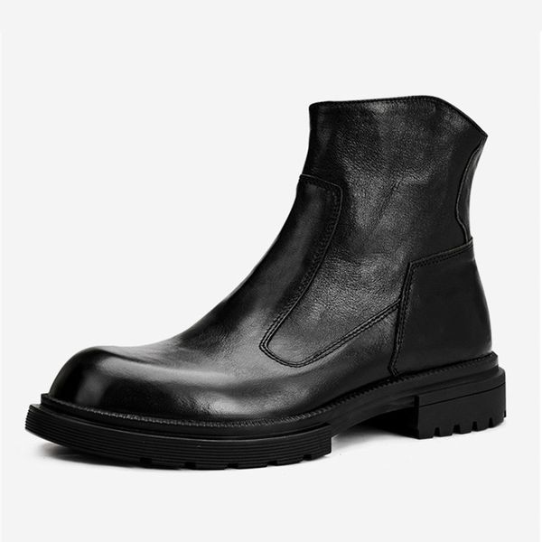 soft leather boots men slip on ankle boots 2022 spring zapatillas hombre 12#20/20d50, Black
soft leather boots men slip on ankle boots 2022 spring zapatillas hombre 12#20/20d50, Black