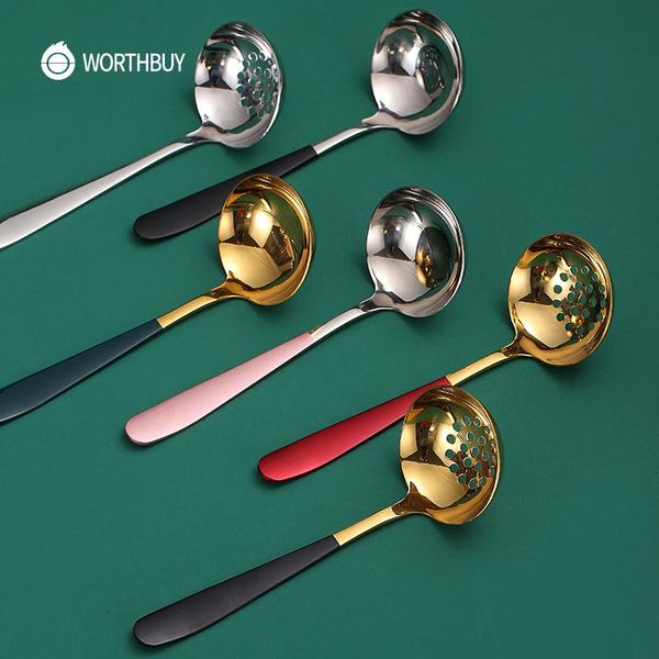 worthbuy gold soup scoop 304 stainless steel soup ladle colander with long handle spoon kitchen cooking accessories
worthbuy gold soup scoop 304 stainless steel soup ladle colander with long handle spoon kitchen cooking accessories