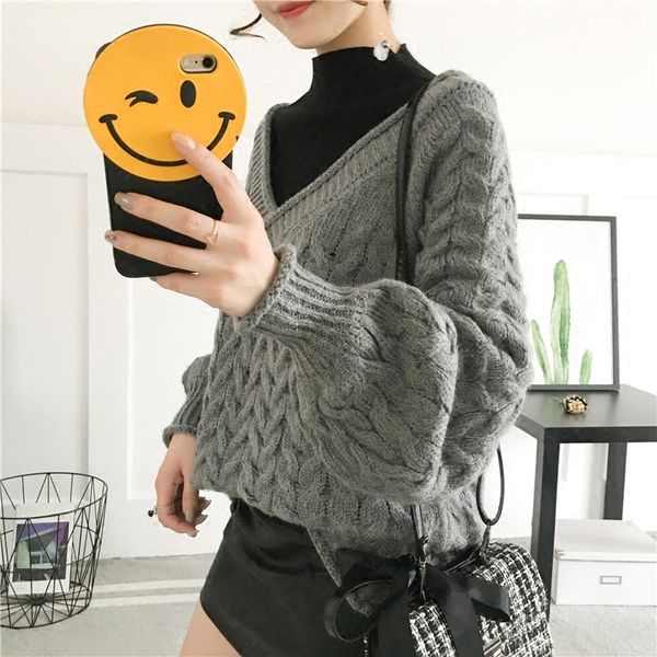 2021 new turtleneck sweater female loose pieces lazy o7zs, White;black 
2021 new turtleneck sweater female loose pieces lazy o7zs, White;black